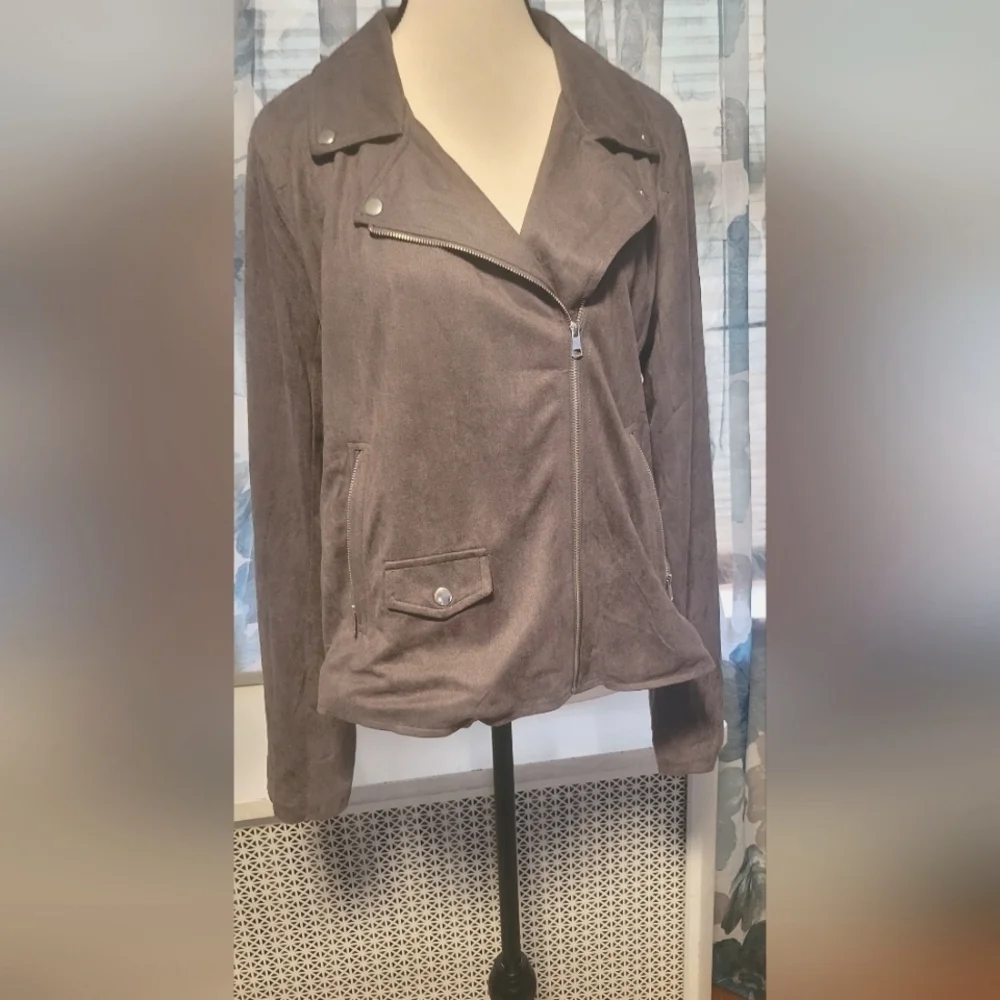 Women's Gray Suede Jacket